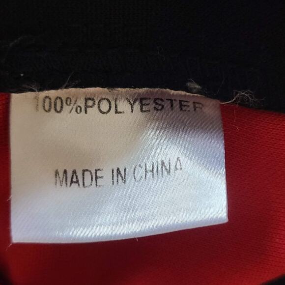 LIFTED ANCHORS Black Red Streetwear Track Pants Zipper Ankles Polyester Men's XS - Picture 8 of 9